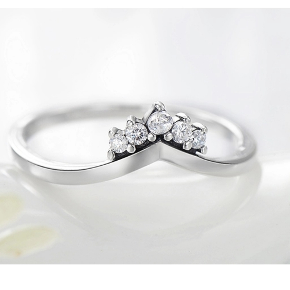 💎✨ 925 Veronica Wishbone Ring - Picture 2 of 9